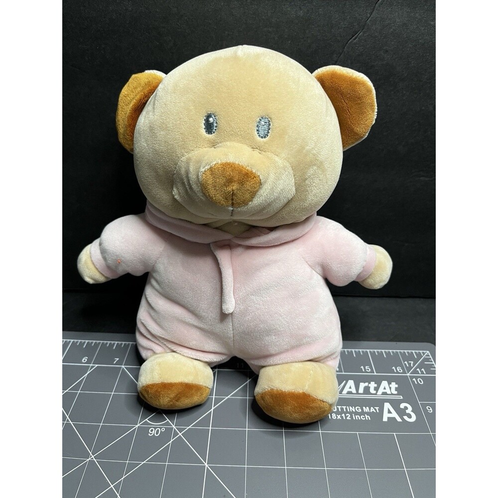 Ty BJ Brown Bear Pink Hooded Pajamas Stuffed Animal Soft Squishy Plush 10" 2021
